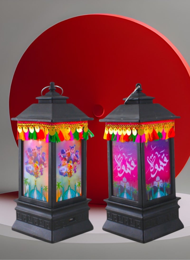 Toy Box 2pcs Luminous Ramadan Lantern Black - Image 2
