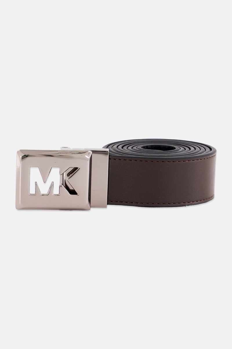 Michael Kors Women Brand Logo Leather Belt, Brown  - Image 1
