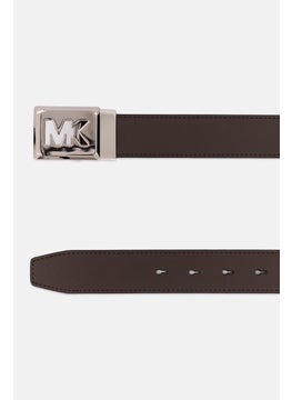Michael Kors Women Brand Logo Leather Belt, Brown  - Image 2