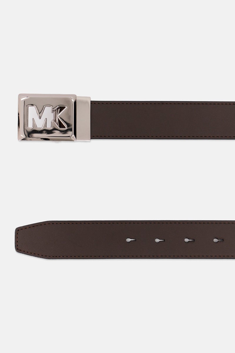 Michael Kors Women Brand Logo Leather Belt, Brown  - Image 2
