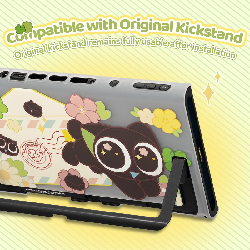 GeekShare Slim Protective Case Compatible with Switch 2 (2025), Anti-Scratche and Shock-Absorption Dockable Hard Shell for Switch 2 Game Console - Spring Letter - Image 3