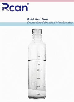 Rcan High Borosilicate Glass Water Bottle With Time Markers, 550ML/19oz, Gradient Gray, Sealed Vacuum Insulated Leakprooffor Sports Water Bottle for Kids Adults Travel BPA Free  - Image 5