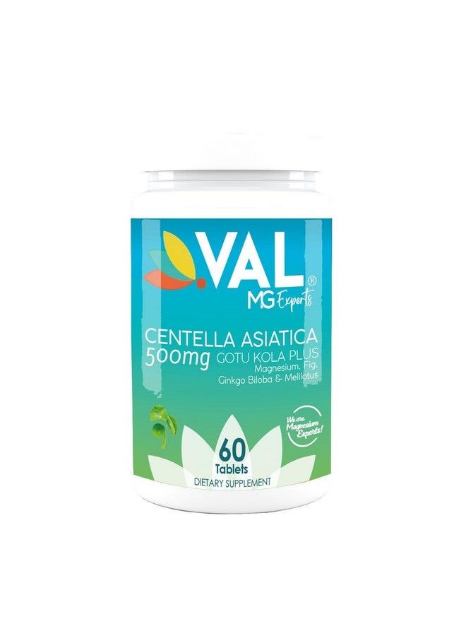 VAL Centella Asiatica Plus with Magnesium Citrate | Gotu Kola Herbal Supplement for Stress Management, Mental Clarity, Circulatory & Skin Health | Calming Support | 60 Tablets - Image 1