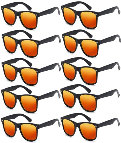Fsmiling Neon Sunglasses Bulk Adult Party Sunglasses 80s Shades Pack for Men Women UV400 Protection10Pack - Image 1