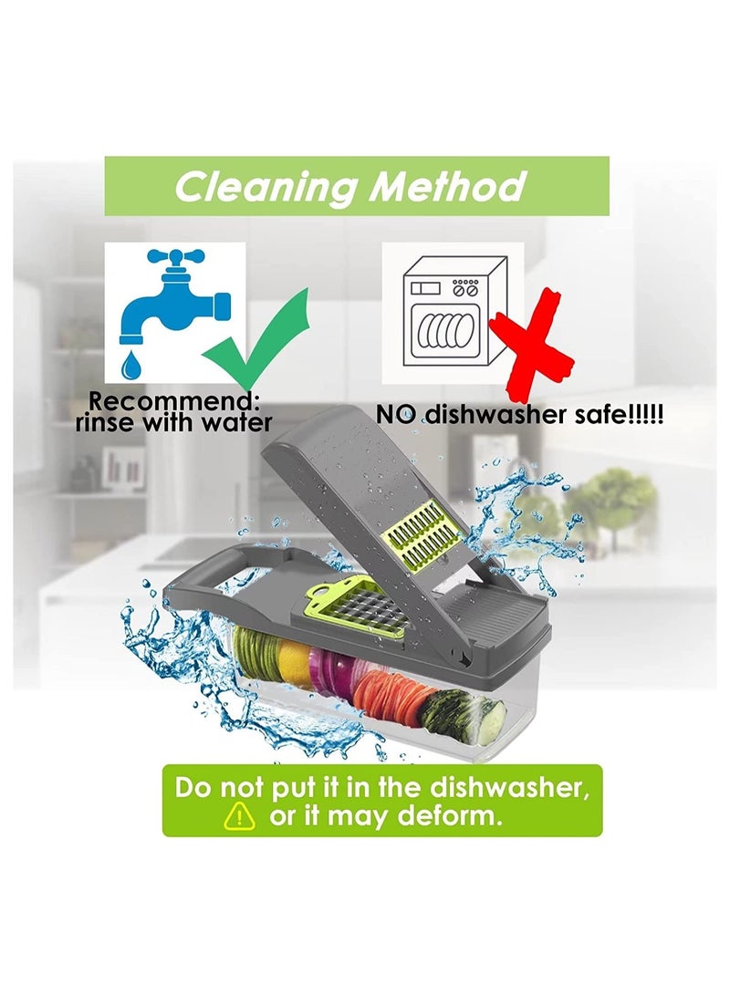 ELTRAZONE Vegetable Chopper, 15-in-1 Onion Food Chopper Multifunctional Mandoline Slicer Cutter Chopper and Grater Food Slicer Vegetable Cutter - Image 5