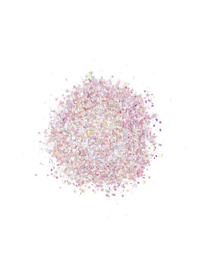 MARBLERS Mixed Shaped Face & Body Glitter [Pink] 0.18oz (5g) | Chunky | Chopped | Flake | Non-Toxic | Vegan | Cruelty-Free | Festival, Rave & Party Makeup | Eye, Hair, Nail Polish, Eyeshadow  - Image 2
