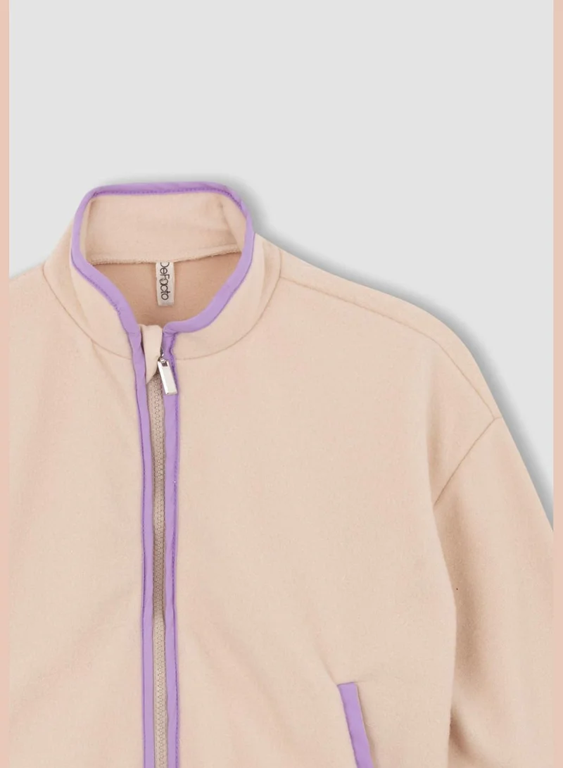 DeFacto Girl Relax Fit Crew Neck Long Sleeve Knitted Cardigan