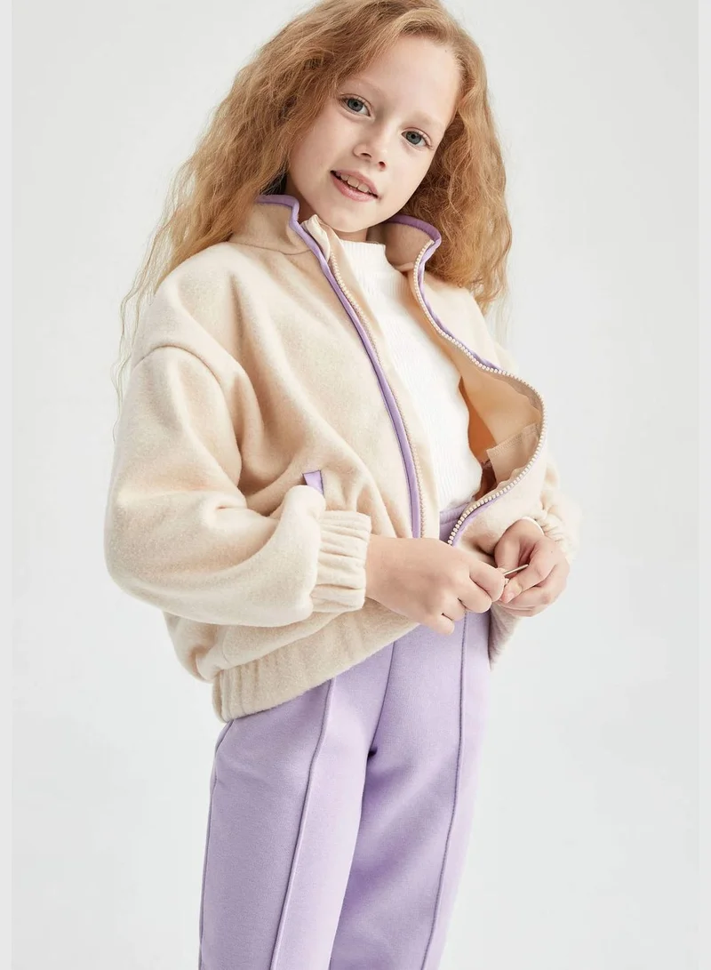 DeFacto Girl Relax Fit Crew Neck Long Sleeve Knitted Cardigan