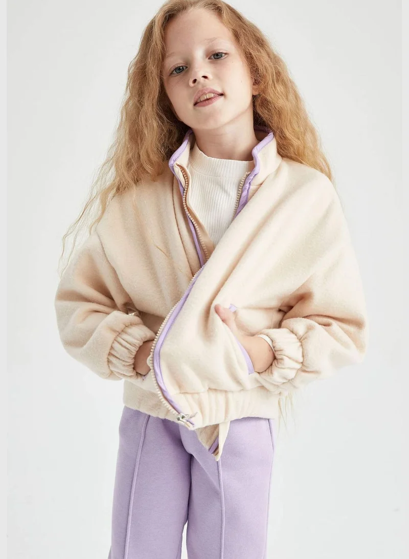 DeFacto Girl Relax Fit Crew Neck Long Sleeve Knitted Cardigan