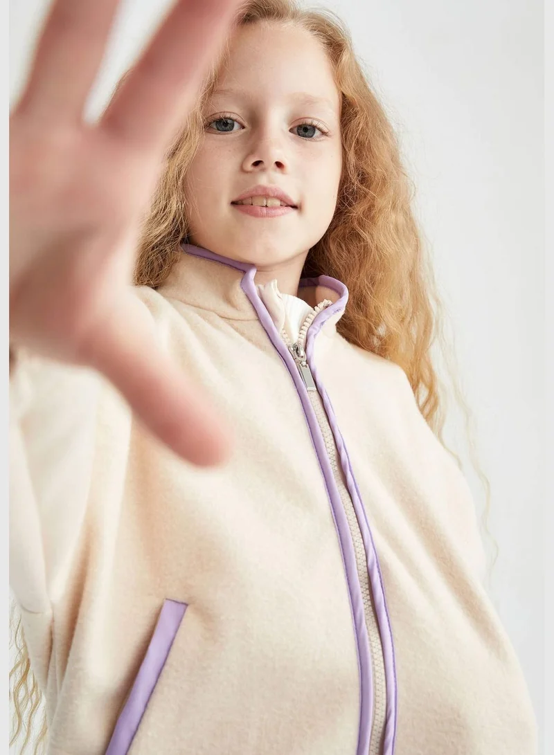 DeFacto Girl Relax Fit Crew Neck Long Sleeve Knitted Cardigan