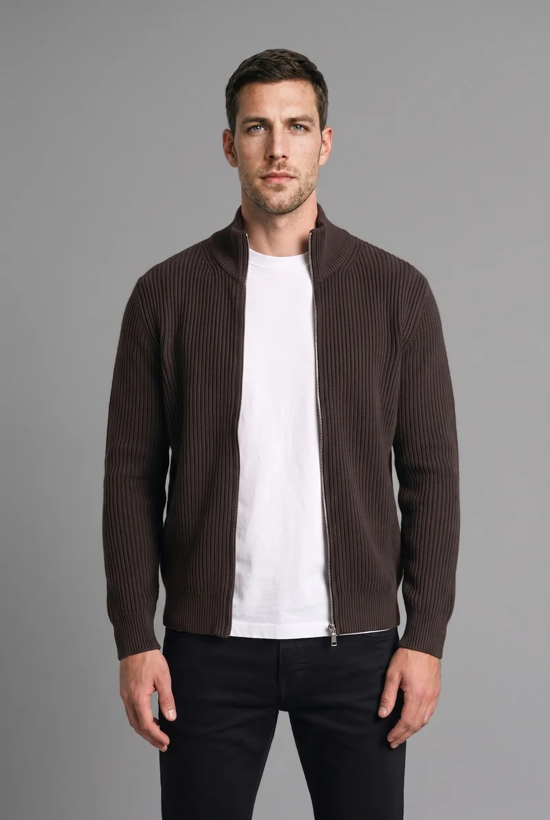 Defacto Standard Fit Turtleneck Knitwear Cardigan