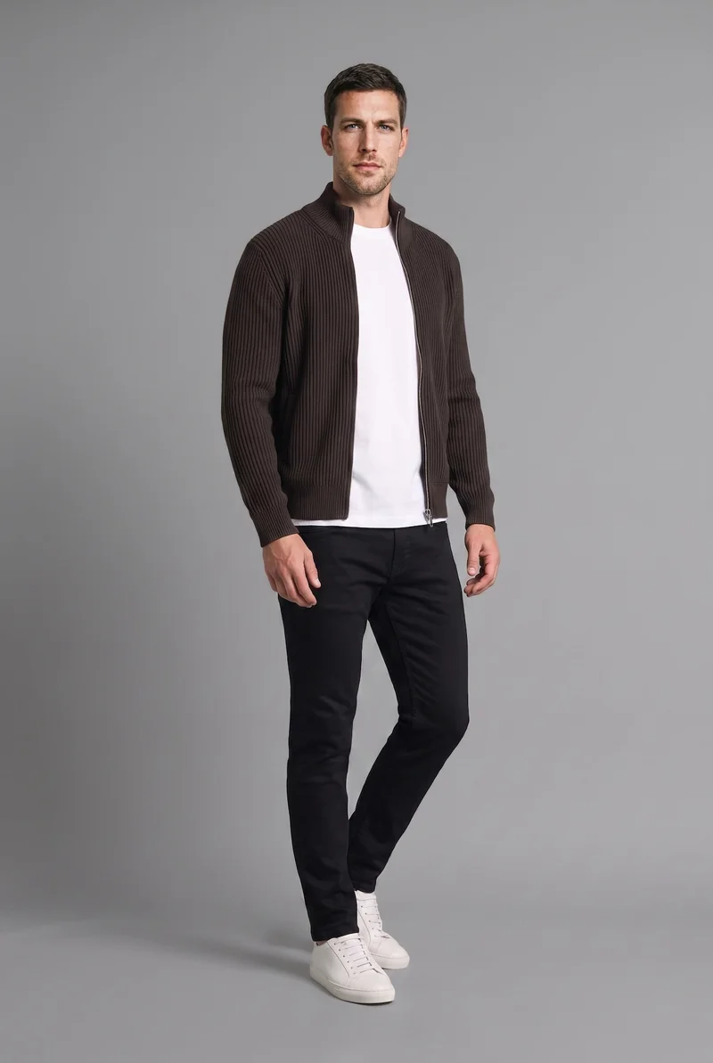 Standard Fit Turtleneck Knitwear Cardigan