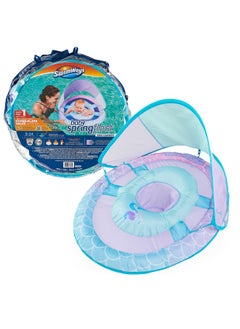 SwimWays Swimways Sun Canopy Inflatable Baby Spring Float for Kids 9-24 Months, Mermaid Design  - Image 1