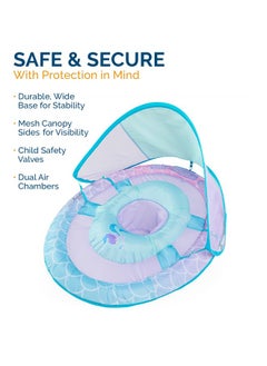 SwimWays Swimways Sun Canopy Inflatable Baby Spring Float for Kids 9-24 Months, Mermaid Design  - Image 5