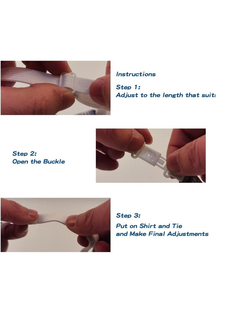 أوزيغالور ربطة عنق حريرية مخططة مسبقاً مع مشبك للأطفال، أزرق، مثالية للزي المدرسي للأولاد وحفلات الزفاف وأعياد الميلاد - Image 3