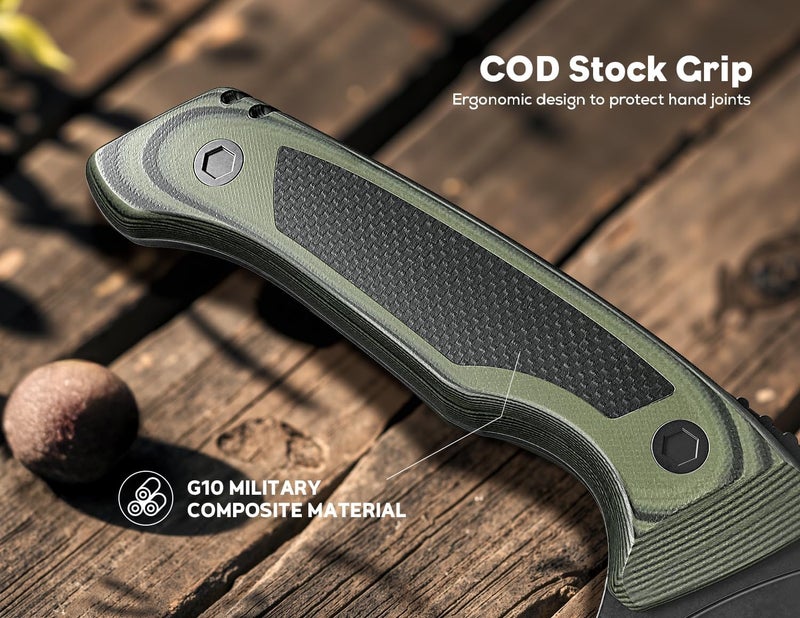 OVERFUN 8 Inch Professional Chef Knife - German Steel Blade with G10 Handle & Full-Tang Construction - Outdoor Kitchen & Survival Gyuto Design - Knife For Men - Image 4