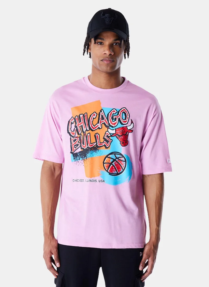 نيو ايرا Men's NBA Chicago Bulls Retro Graphic T-Shirt