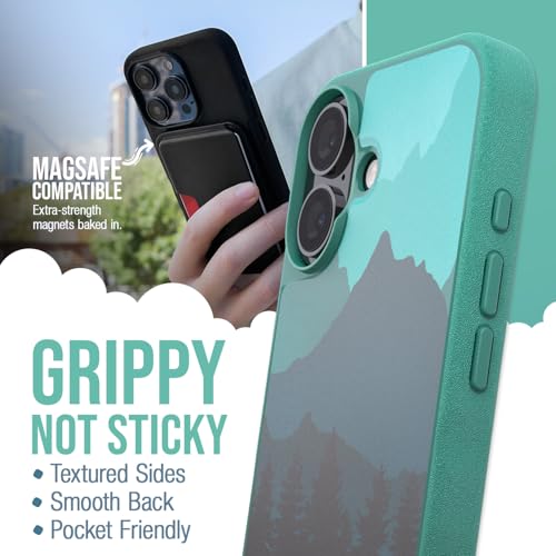 Smartish® iPhone 16 Magnetic Case - Gripmunk Compatible with MagSafe [Lightweight + Protective] Slim & Thin Grip Cover with Microfiber Lining for Apple iPhone 16 - Moving Mountains - Image 2