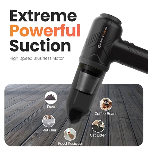 Hedgehog TurboVAC 3 in 1 Portable Car Vacuum Cleaner, Blower & Air Pump - Hand Held Vacuum Cleaner for Car with USB C Rechargeable, 14000PA Powerful Suction, Lightweight Dust Buster for Home & Outdoor - Image 2