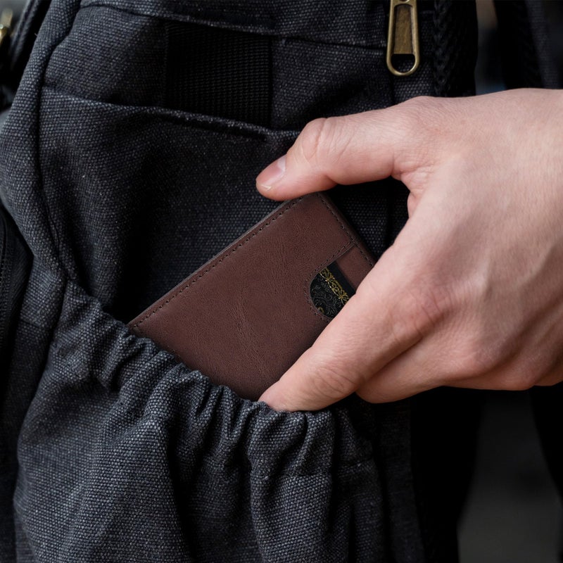furid Card Wallet For Men Slim: Smart Rfid Minimalist Front Pocket Pop Up Wallet with ID Window - Stocking Stuffers Gifts Boxed for Husband Father at Birthday Anniversary - Image 5