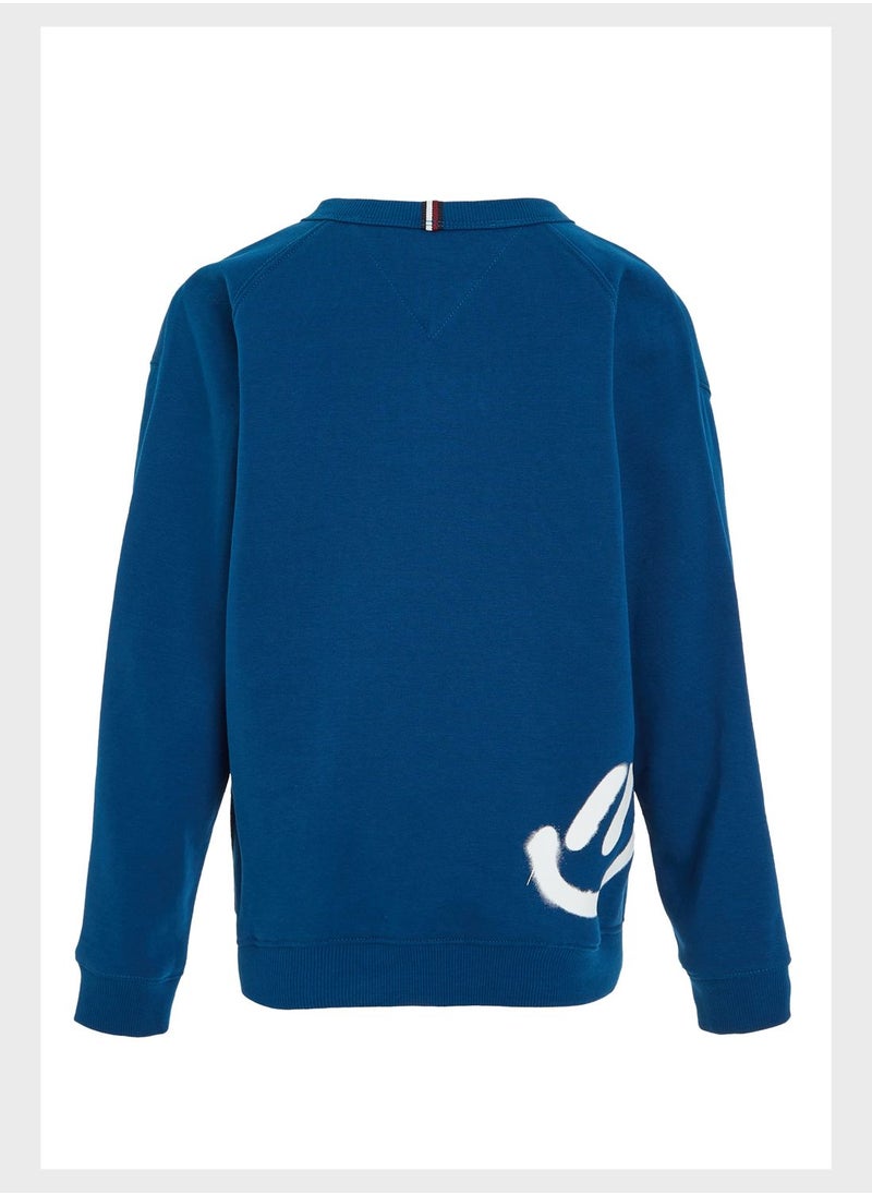 TOMMY HILFIGER - Youth Logo Sweatshirt - Image 1