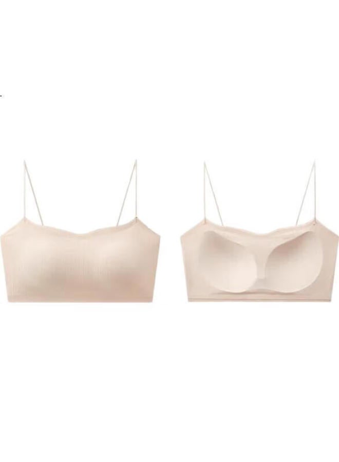 GUJIN (Gujin) Women'S Invisible Strap Bra For Wearing Spaghetti Strap Dresses, Seamless Push-Up Bra For Small Chest, Anti-Slip Backless Bra For Summer, Chest Wrap - Image 1