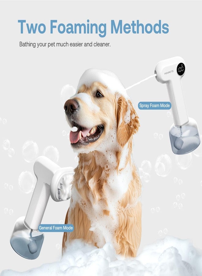 HEAPETS Dog Shower Attachment, Automatic Foaming Soap Dispenser with Dog Bath Brush, Two Foam Modes, Soft Silicone Dog Shampoo Brush for Short and Long Haired Pet Bathing and Massaging - Image 2