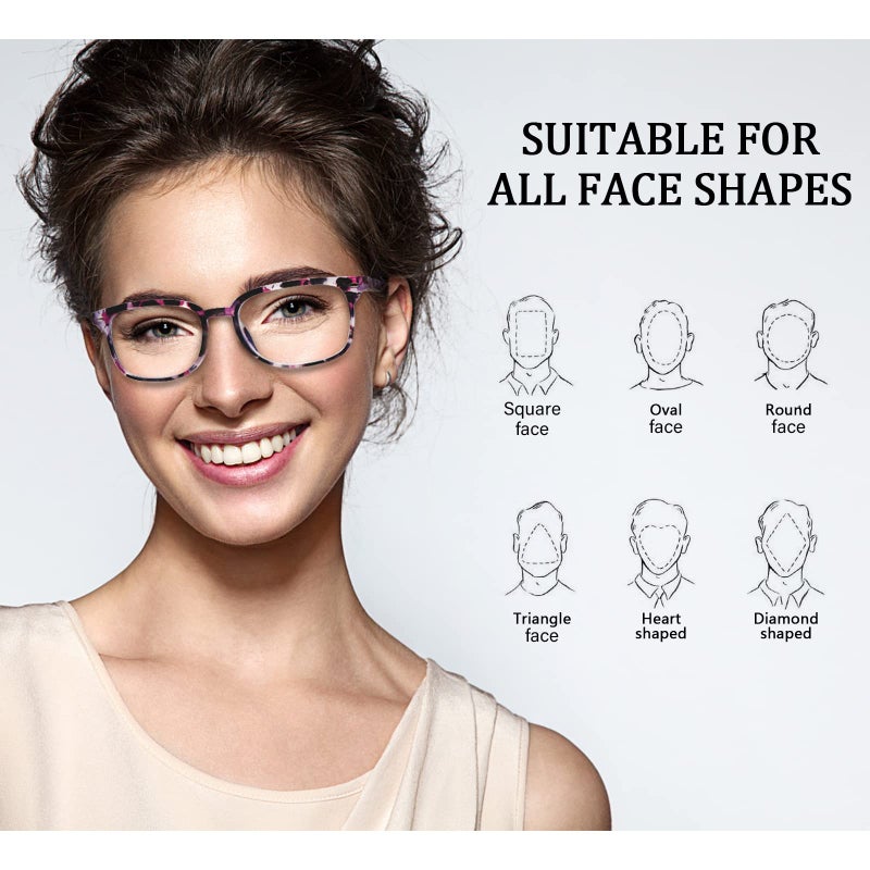 STASTEND 5 Pack Reading Glasses Blue Light Blocking for Women,Computer Readers with Spring Hinge (Multicolor-C2, 1.5, multiplier_x) - Image 5