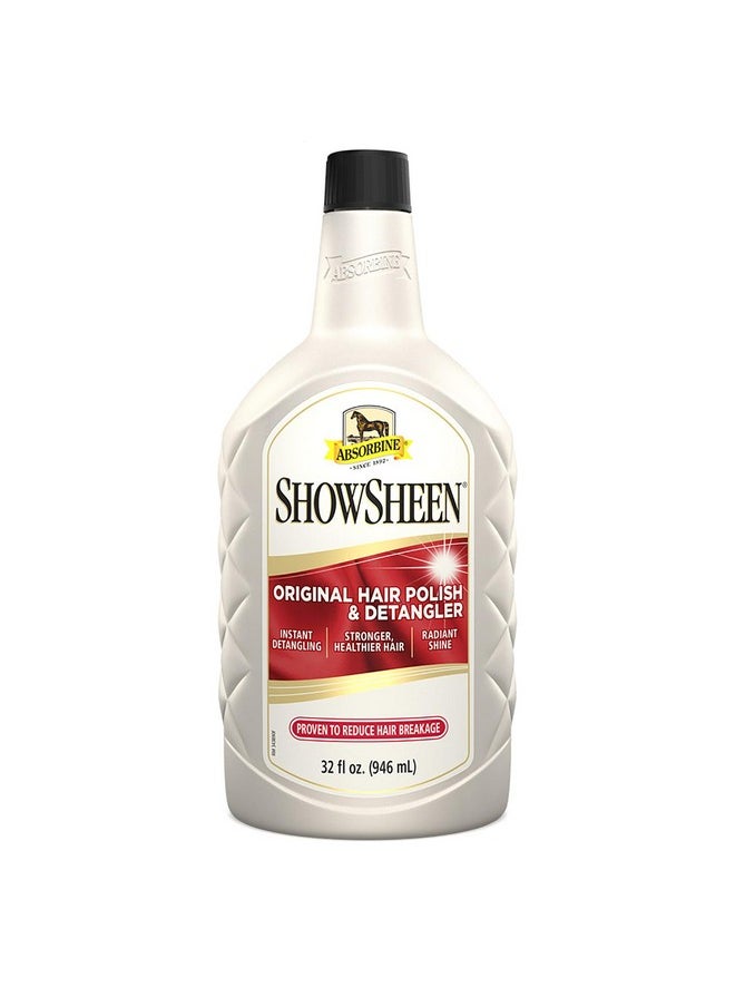 Absorbine - Absorbine ShowSheen Hair Polish & Detangler 32oz Refill Bottle, Horse and Dog Coat, Mane and Tail, Instant Detangling & Reduces Hair Breakage for Healthy Grooming & Radiant Shine - Image 1