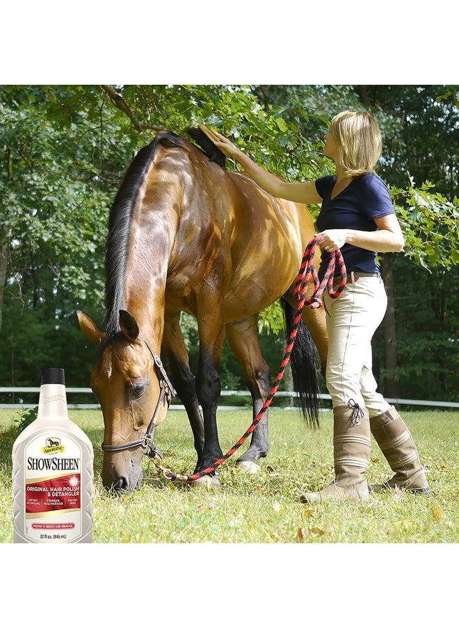 Absorbine - Absorbine ShowSheen Hair Polish & Detangler 32oz Refill Bottle, Horse and Dog Coat, Mane and Tail, Instant Detangling & Reduces Hair Breakage for Healthy Grooming & Radiant Shine - Image 1