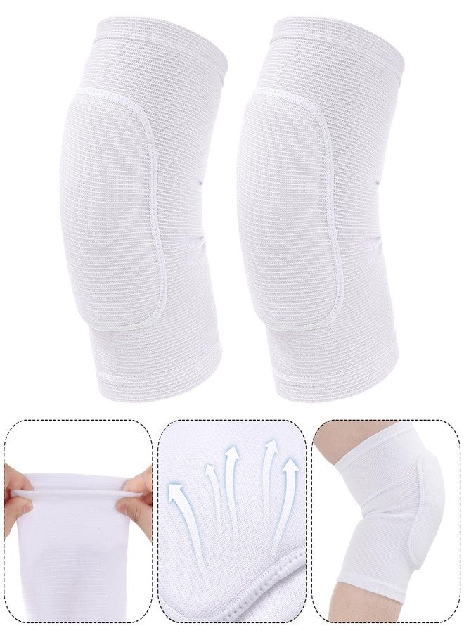 obmwang Volleyball Knee Pads and Volleyball Arm Pads Set for Kids Youth Volleyball Yoga Dance Football Basketball Running (White, Small) - Image 3
