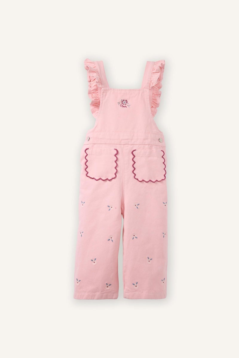 ديفاكتو جمبسوت بناتي تويل قصة عادية برقبة مستديرة مطرز - Image 2