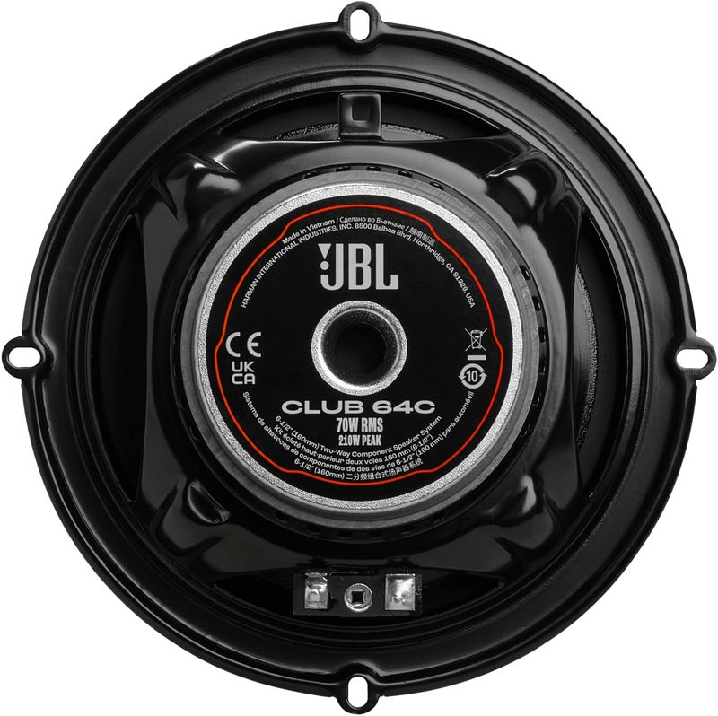 جي بي إل نظام مكبرات صوت JBL Club 64C مكون من 6.5 بوصة | قدرة 70 واط RMS | قدرة قصوى 210 واط | مقاومة 3 أوم - Image 5