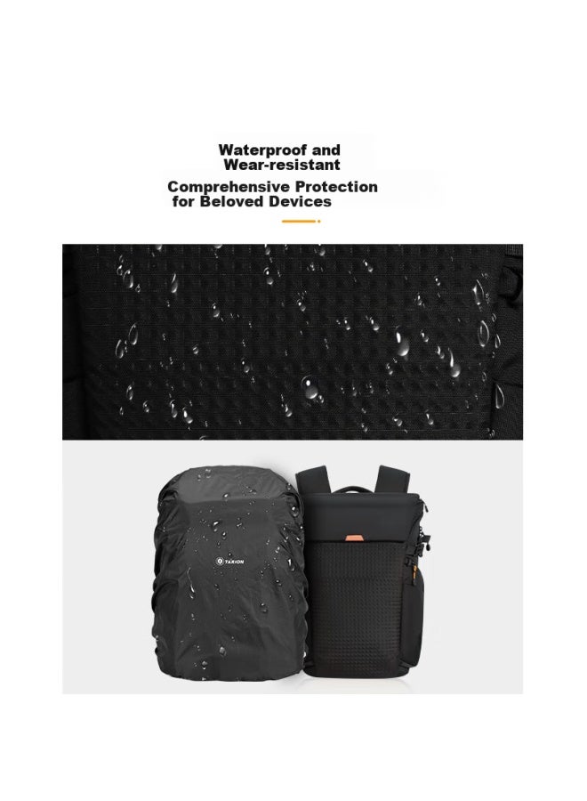 Tarion Portable Multifunctional Large-capacity Outdoor Travel Hiking Professional Digital Photography Camera Backpack, Thorner Black, Double Shoulder Bag - Image 5