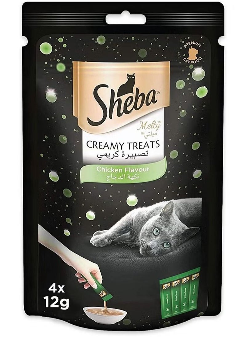 Sheba - Sheba Cat Food Creamy Chicken Flavor 4 x 12 gm - Image 1