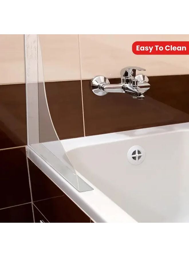 مجموعة حاجز الرش من الأكريليك الشفاف المكون من قطعتين - سهل التنظيف وحاجز صحي للاستحمام وحوض الاستحمام - Image 2