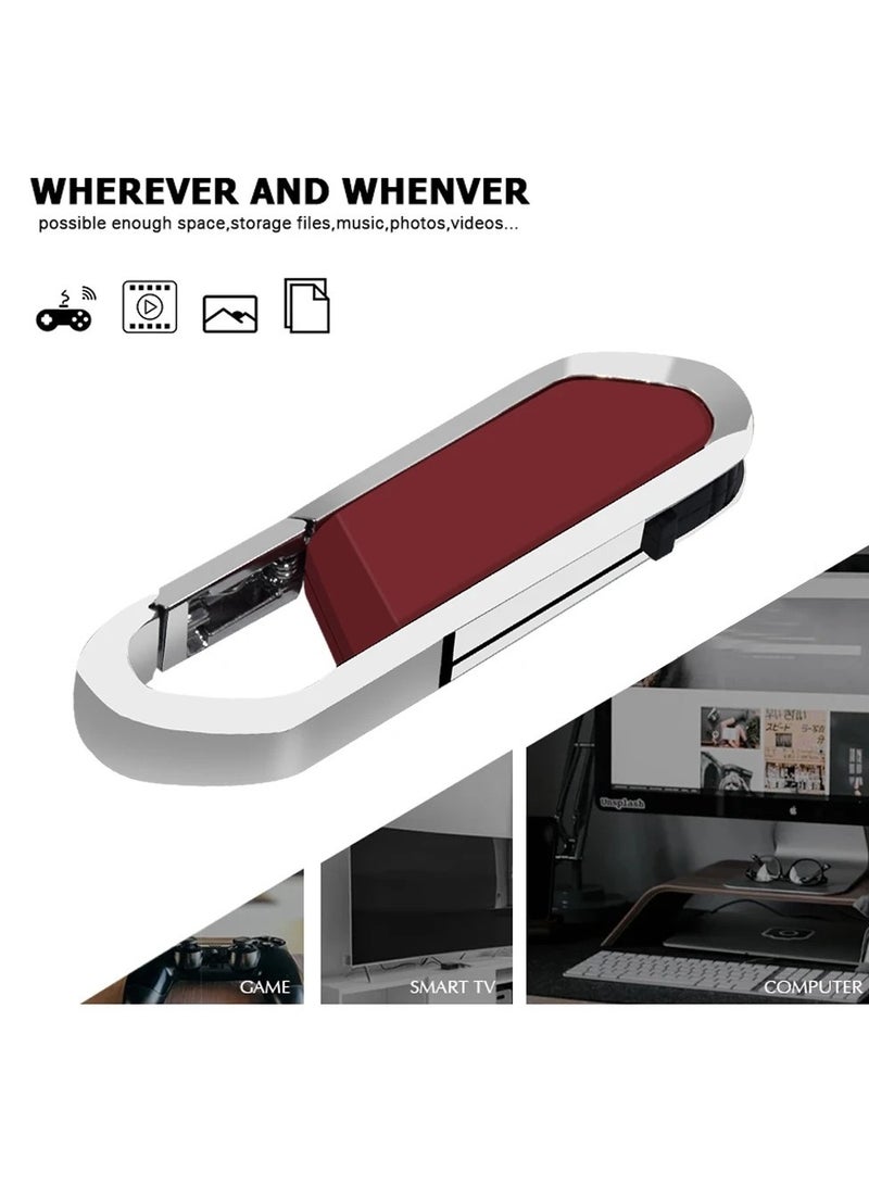 USB Flash Drive, Portable Metal Thumb Drive with Keychain, USB 2.0 Flash Drive Memory Stick, Convenient and Fast Pen Thumb U Disk for External Data Storage, (1pc 4GB Blue) - Image 3