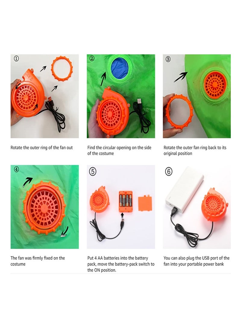 TAPIT Inflatable Blue Shark Costume for Adult, Funny Inflation Jumpsuit, Halloween Performance Party Costumes for Men and Women, Funny Blow Up Costumes ﻿ - Image 4