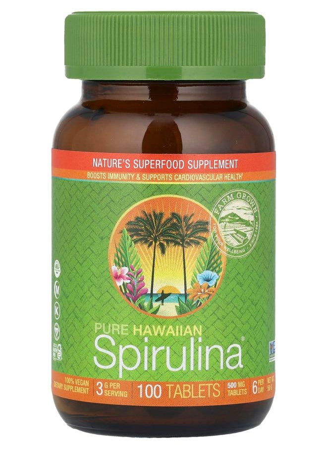 Nutrex Hawaii - Pure Hawaiian Spirulina® 500 mg 100 Tablets - Image 1
