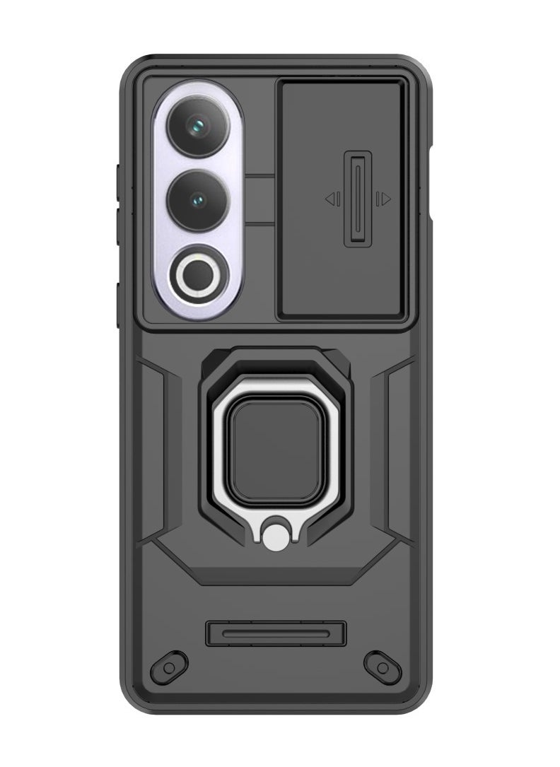 Generic - Case For OnePlus ACE 3V 5G ,- Shockproof Dual Protection Brushed Cover - With Protection Camera Slider Cover Close tightly -Anti-Slip With Metal Ring - Black - Image 1