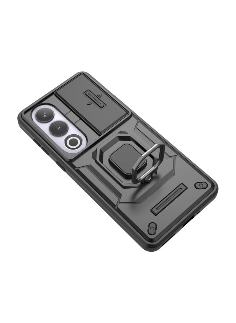 Generic - Case For OnePlus ACE 3V 5G ,- Shockproof Dual Protection Brushed Cover - With Protection Camera Slider Cover Close tightly -Anti-Slip With Metal Ring - Black - Image 1
