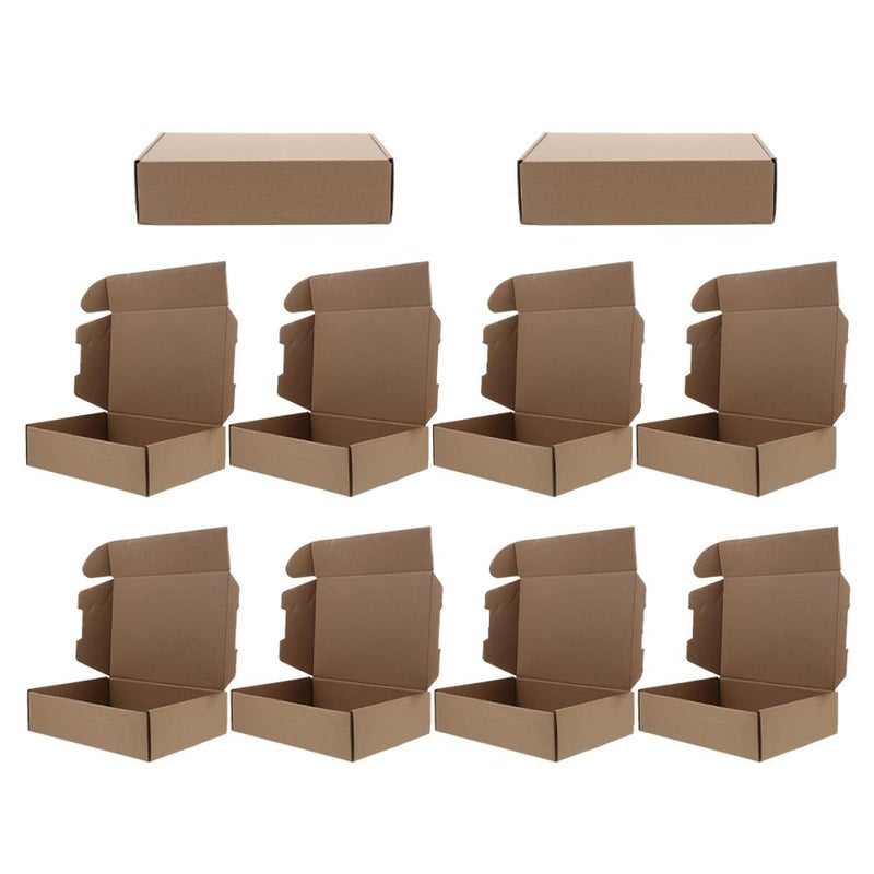 Kraft Corrugated Cardboard Shipping Boxes 20x14x4cm E Flute Packing Moving Storage - Image 2