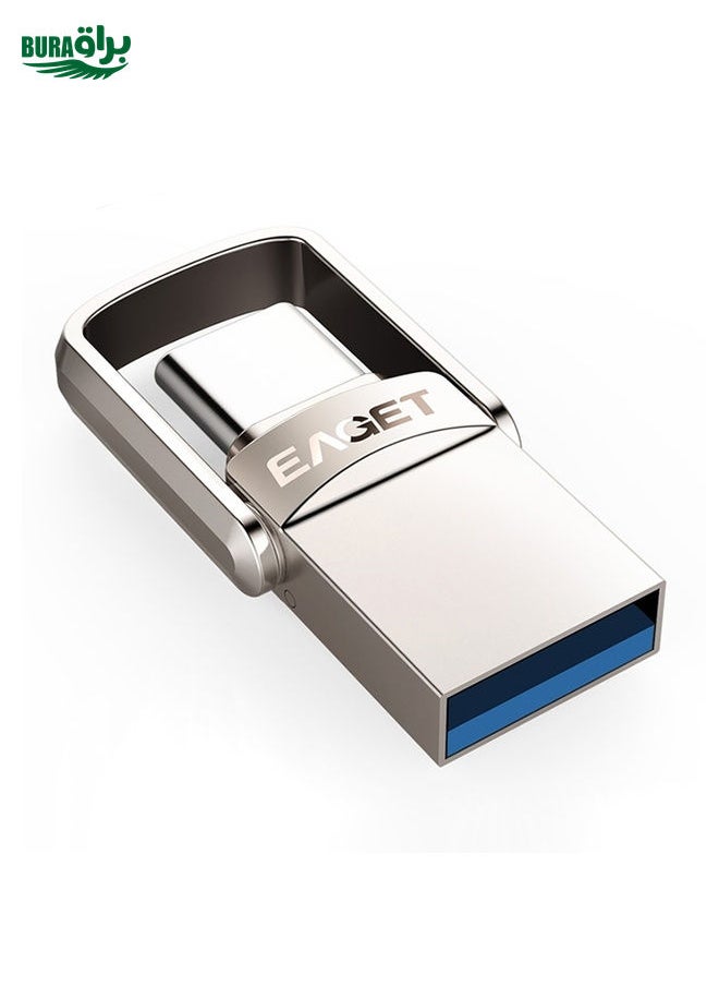 BURAQ 128G USB 3.1 + USB-C Interface Metal Twister Flash U Disk, Standard  - Image 2