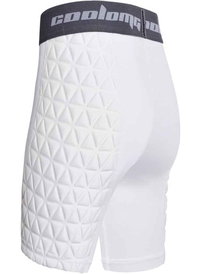 COOLOMG Womens Softball Sliding Shorts Padded Compression Sliders White - Image 5