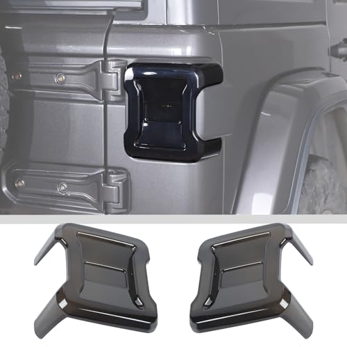 JWWY Tail Light Lamp Taillight TailLamp Rear Light Garnish Cover Trim Fit for 2018-2025+ Jeep Wrangler JL/JLU Exterior Accessories Blackened(Smoked Black) - Image 1