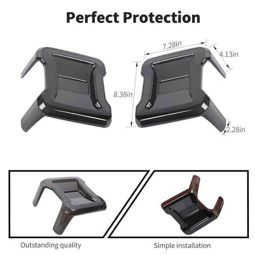JWWY Tail Light Lamp Taillight TailLamp Rear Light Garnish Cover Trim Fit for 2018-2025+ Jeep Wrangler JL/JLU Exterior Accessories Blackened(Smoked Black) - Image 5