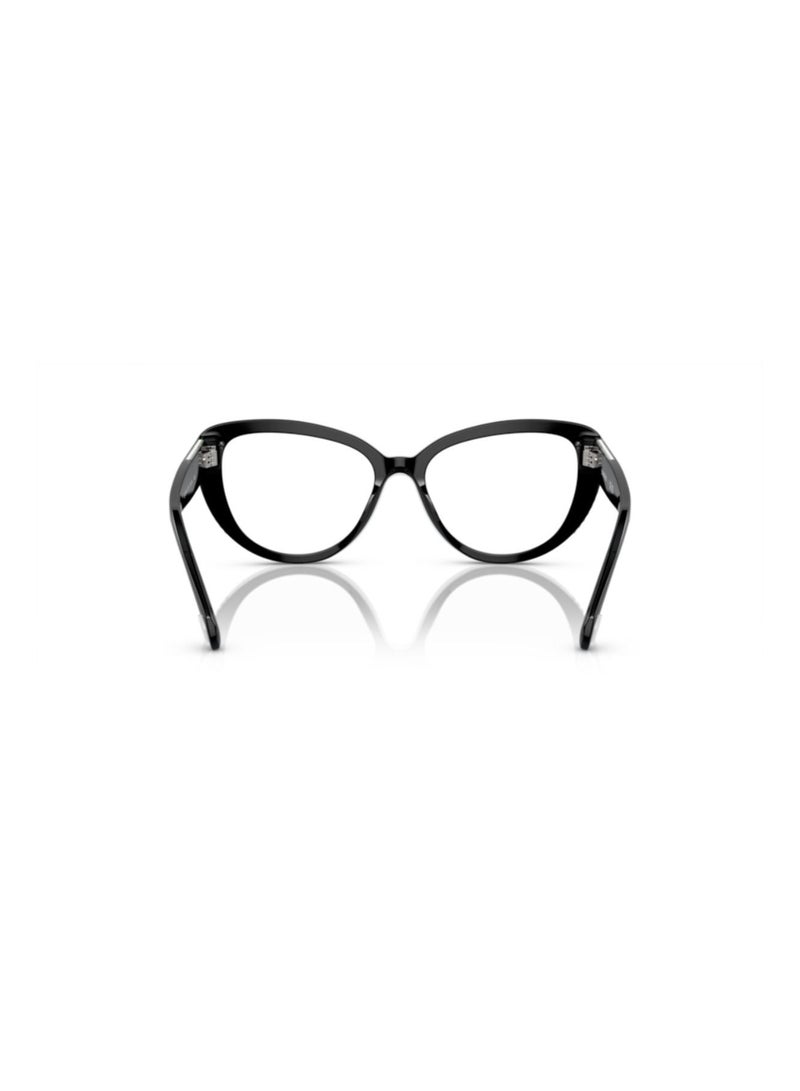 SWAROVSKI Swarovski Woman Cat Eye  Eyeglasses- Sk 2014 - Lense Size:52Mm - Black/White - Image 3