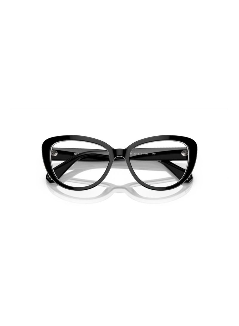 SWAROVSKI Swarovski Woman Cat Eye  Eyeglasses- Sk 2014 - Lense Size:52Mm - Black/White - Image 5