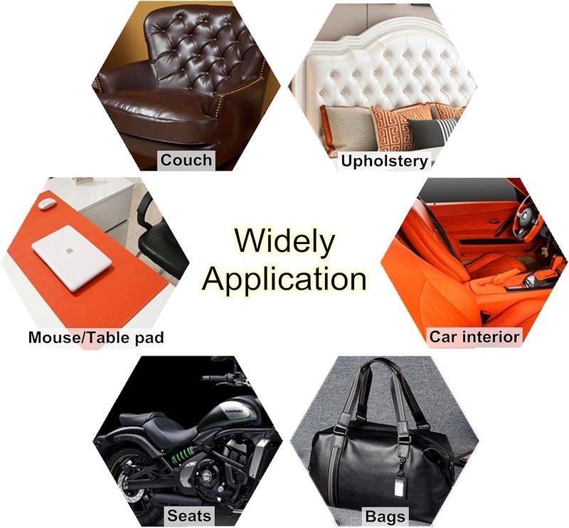 ILOFRI Leather Repair Tape Big Size 60x17 inch, Durable Self Adhesive Vinyl and Leather Repair Kit for Couch, Car Seat, Furniture, Sofa, Chair. Bonded Leather Repair Patch - Khaki - Image 4