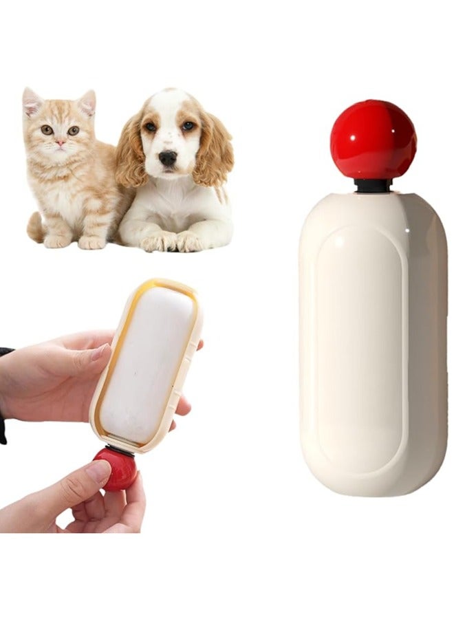 Reusable Sticky Roller,lint remover,Lint Roller,Mini Portable Lint Roller for Clothes Pet Hair,2 in 1 Washable Gel Handy Roller Lint with Scraper for Travel Office Home(White)  - Image 2